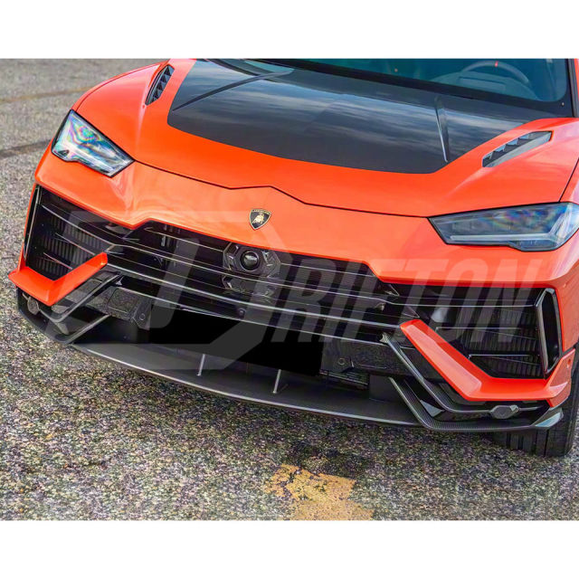 Performante Style Dry Carbon Fiber Front Lip & Front Bumper Trim For Lamborghini URUS S