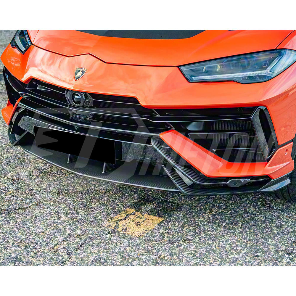 Performante Style Dry Carbon Fiber Front Lip & Front Bumper Trim For Lamborghini URUS S