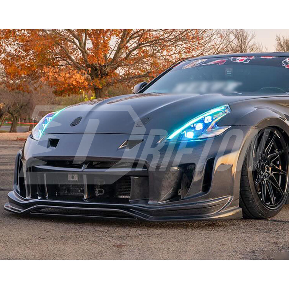 Varis Arising II Style Carbon Fiber Front Bumper For Nissan 370Z Z34 2008-2019