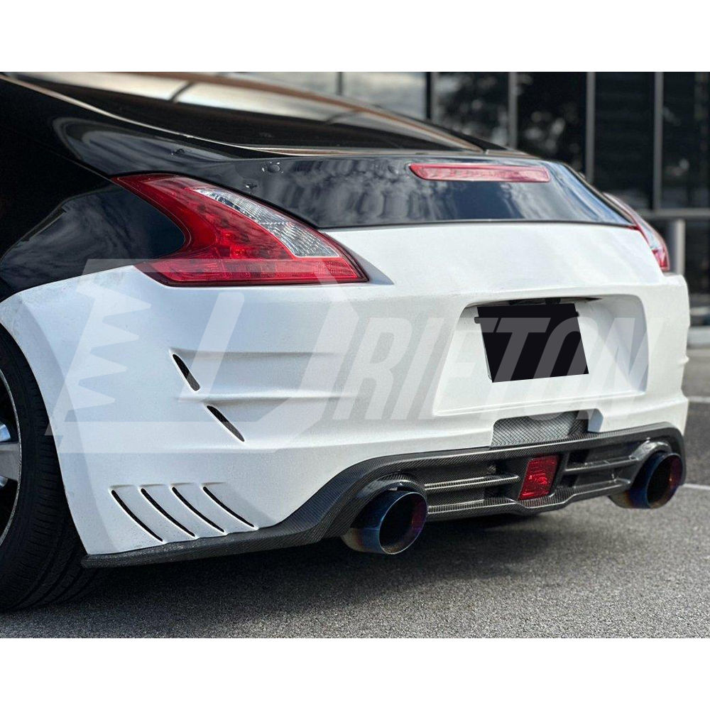 Varis Arising II Style Half Carbon Fiber Rear Bumper For Nissan 370Z Z34 2008-2019