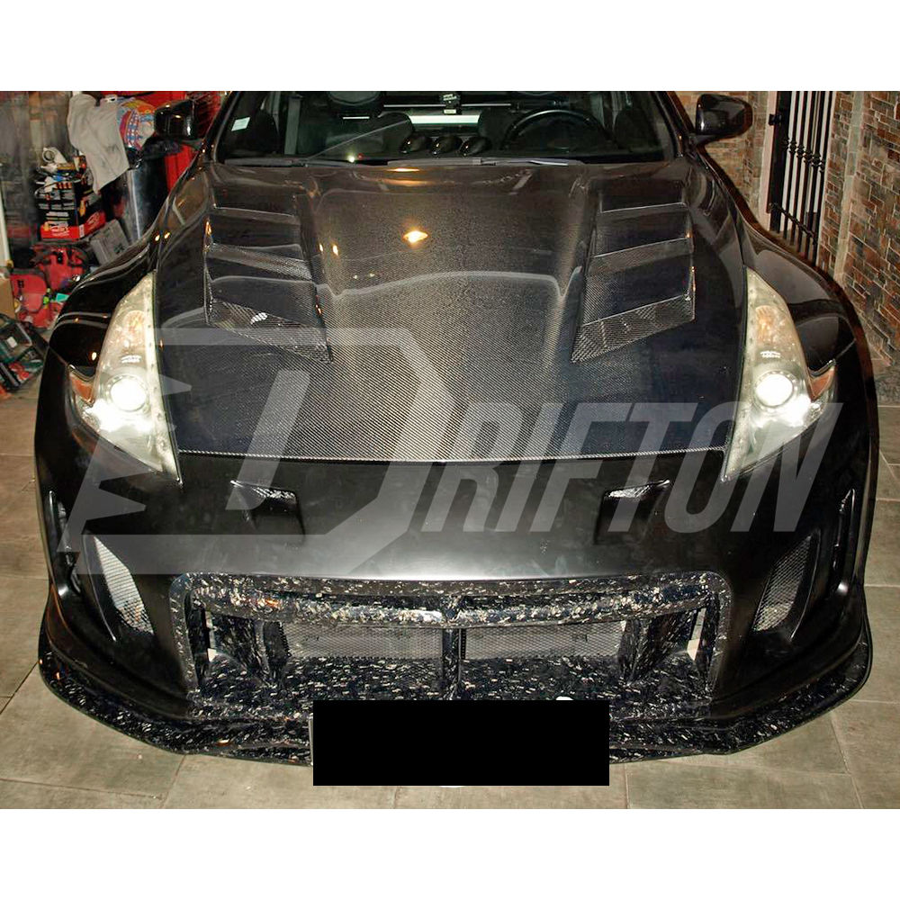 Varis Arising II Style Partial Forged Carbon Fiber Front Bumper For Nissan 370Z Z34 2008-2019