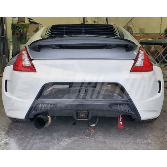 Amuse Style Partial Carbon Fiber Rear Bumper For Nissan 370Z Z34 2008-2019