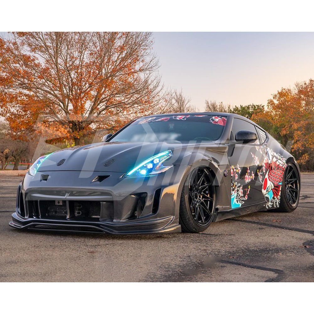 Varis Arising II Style Carbon Fiber Front Bumper For Nissan 370Z Z34 2008-2019