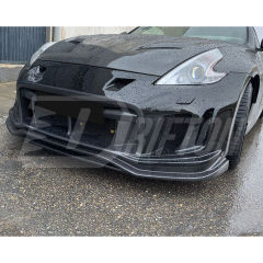 Varis Arising II Style Half Carbon Fiber Front Bumper For Nissan 370Z Z34 2008-2019