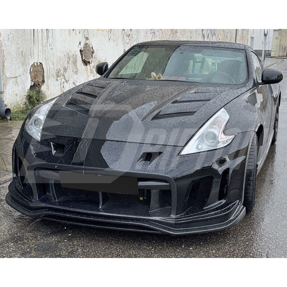 Varis Arising II Style Half Carbon Fiber Front Bumper For Nissan 370Z Z34 2008-2019
