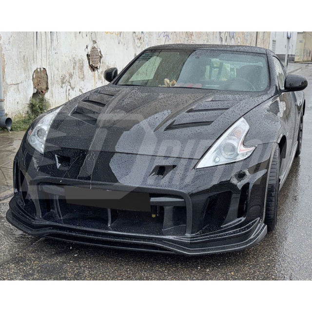 Varis Arising II Style Half Carbon Fiber Front Bumper For Nissan 370Z Z34 2008-2019