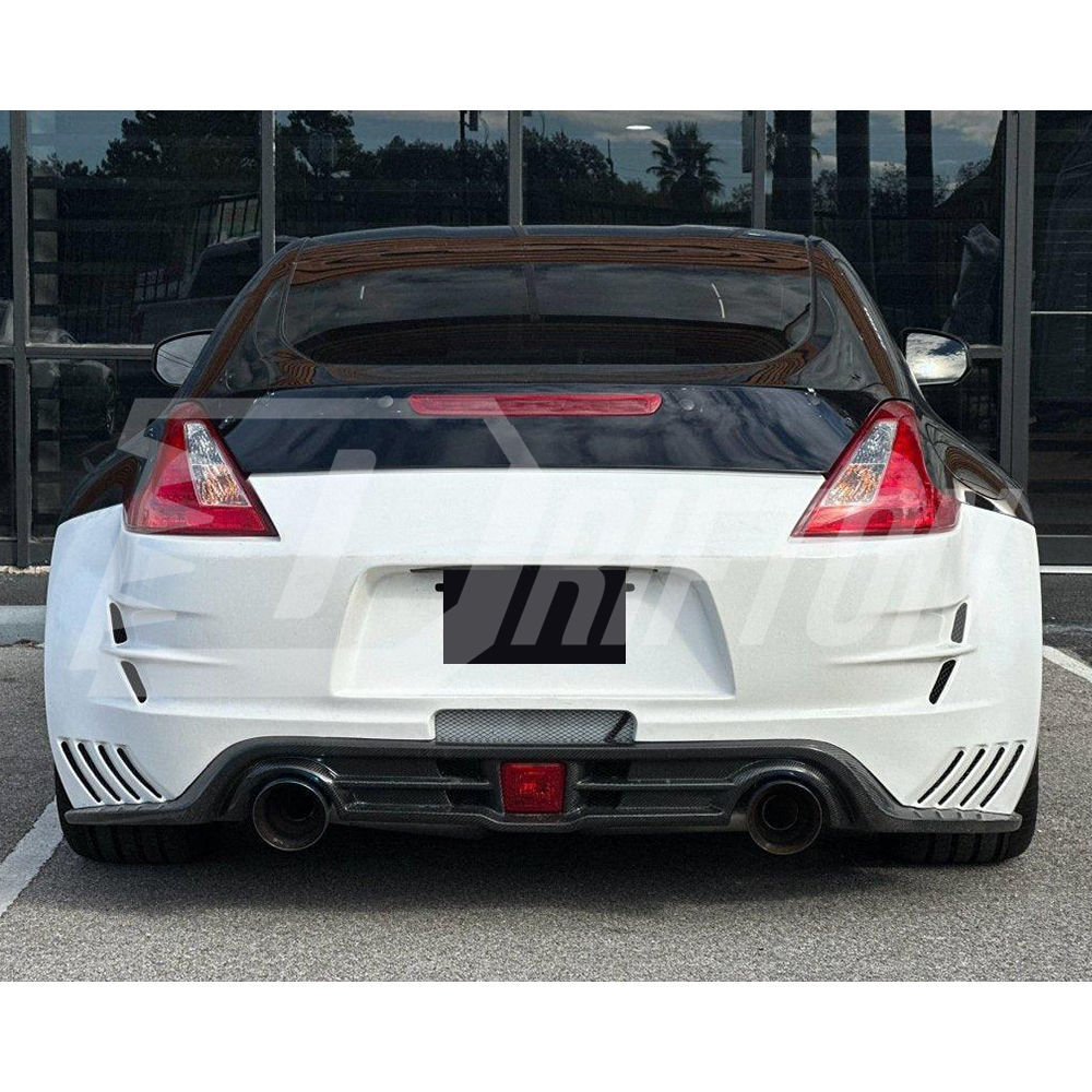 Varis Arising II Style Half Carbon Fiber Rear Bumper For Nissan 370Z Z34 2008-2019