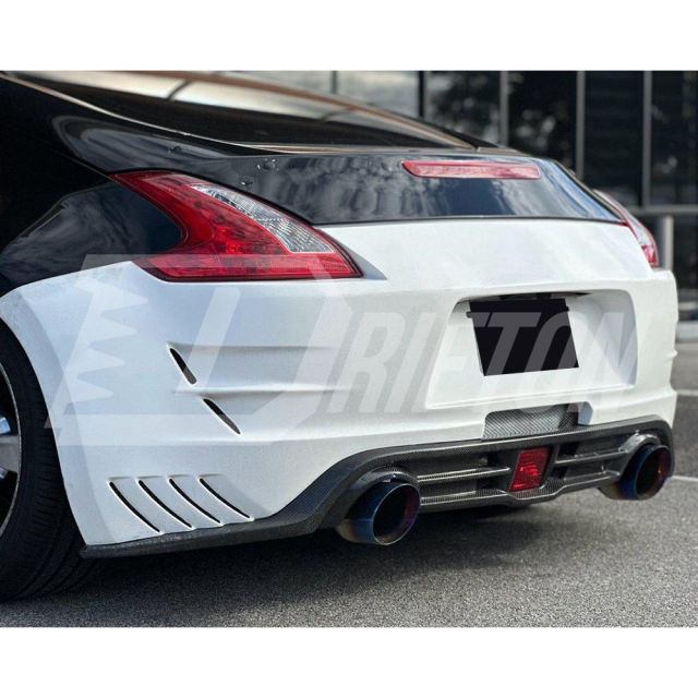 Varis Arising II Style Half Carbon Fiber Rear Bumper For Nissan 370Z Z34 2008-2019