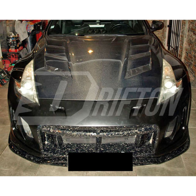 Varis Arising II Style Partial Forged Carbon Fiber Front Bumper For Nissan 370Z Z34 2008-2019