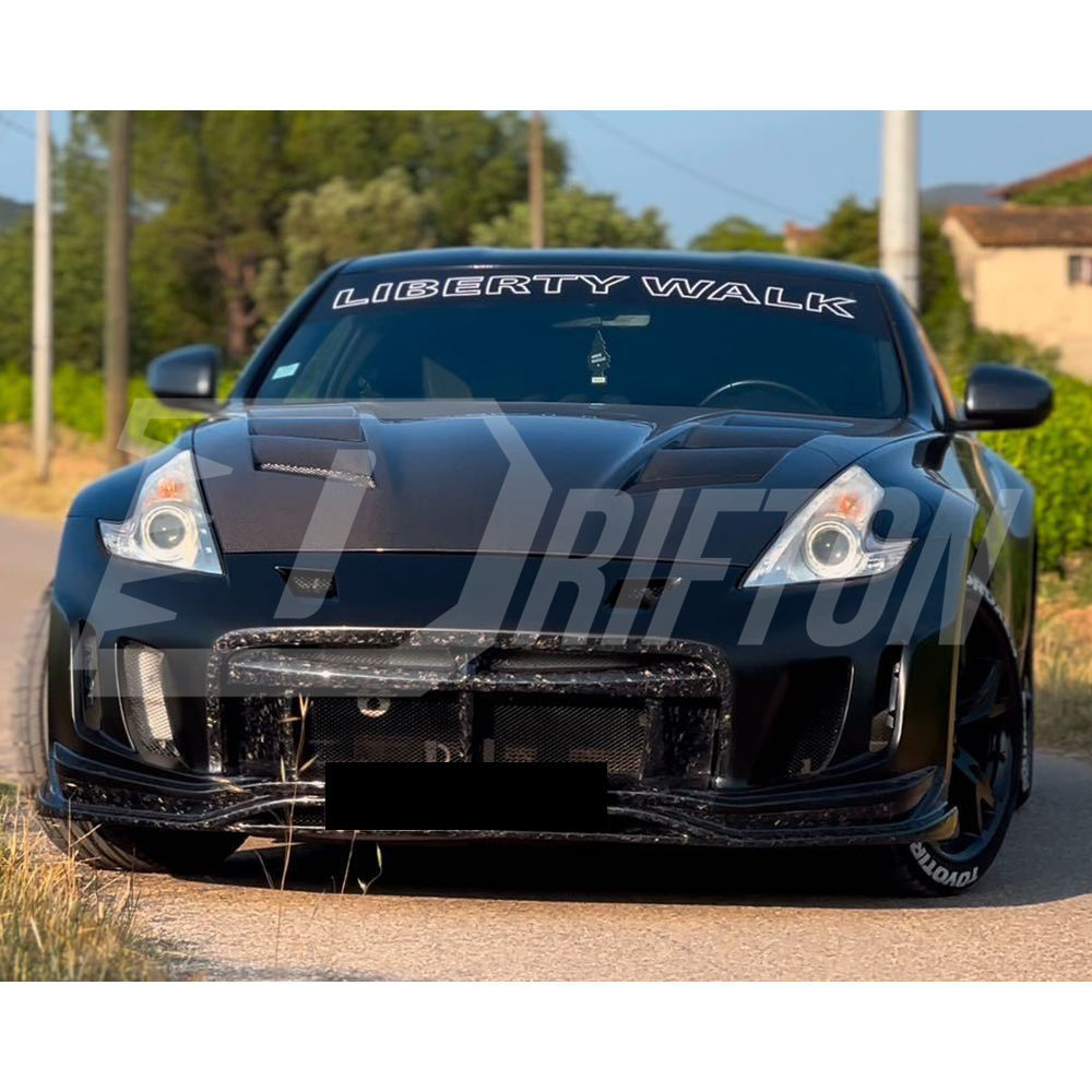 Varis Arising II Style Partial Forged Carbon Fiber Front Bumper For Nissan 370Z Z34 2008-2019