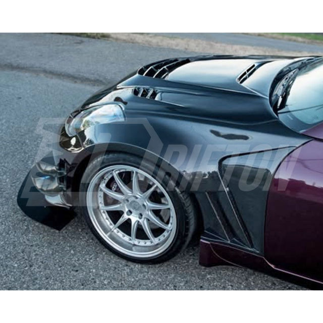 Vented V1 Style Carbon Fiber Fender For Nissan 370Z Z34 2008-2019