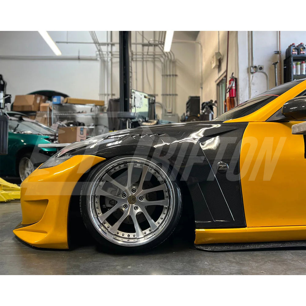 Vented V2 Style Carbon Fiber Fender For Nissan 370Z Z34 2008-2019