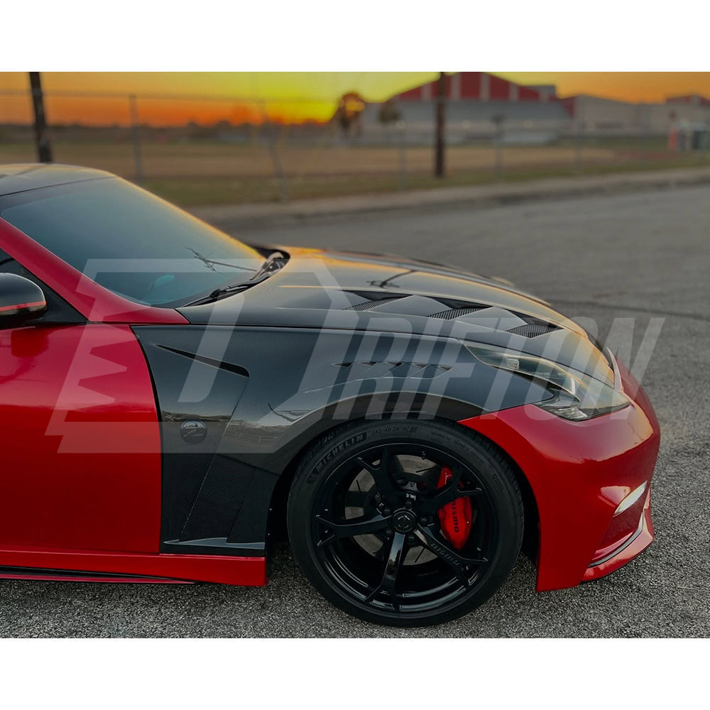 Vented V3 Style Carbon Fiber Fender For Nissan 370Z Z34 2008-2019