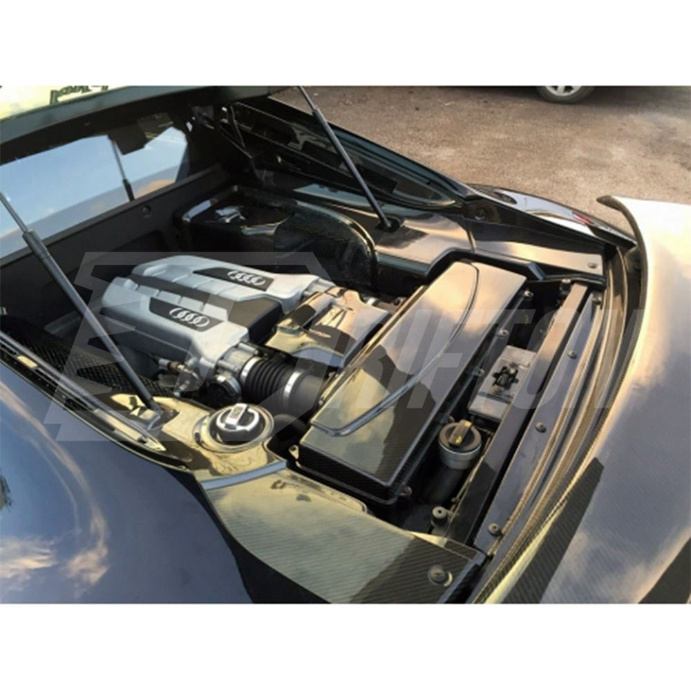 Dry Carbon Fiber Replacement Engine Bay Cover For Audi R8 V8 V10 2007-2015