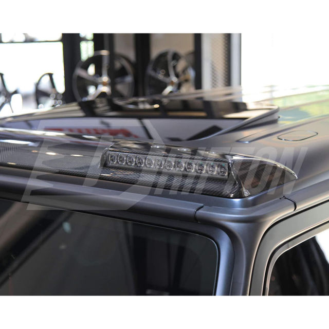 Brabx Style Dry Carbon Fiber Front Roof Light Bar Spoiler For Mercedes Benz G-Class W463 2005-2018