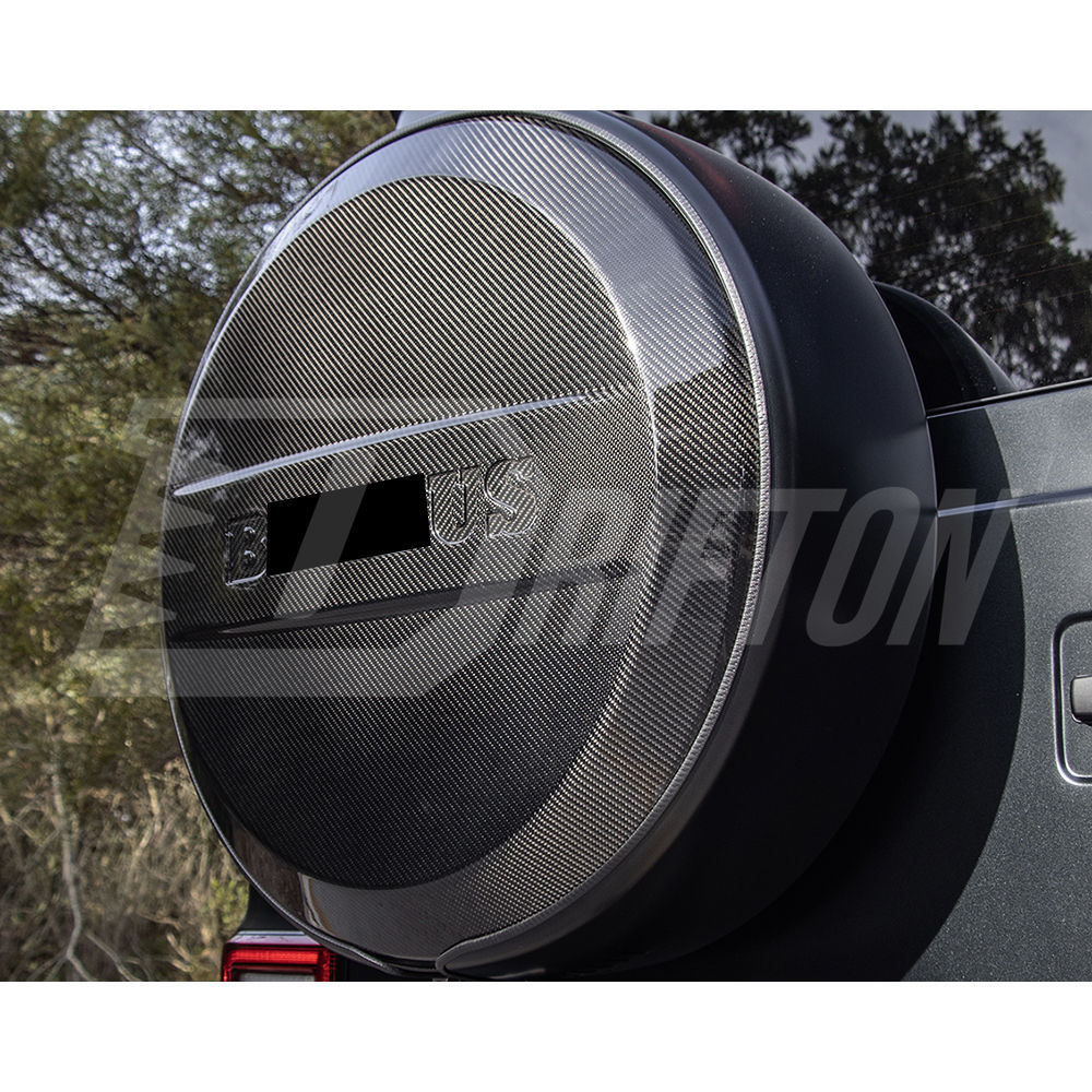 Brabx Style Dry Carbon Fiber Whell Spare Tire Cover For Mercedes Benz G-Class W463 2005-2018