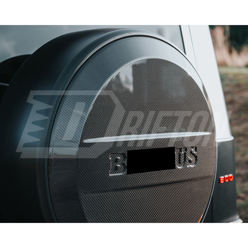 Brabx Style Dry Carbon Fiber Whell Spare Tire Cover For Mercedes Benz G-Class W463 2005-2018