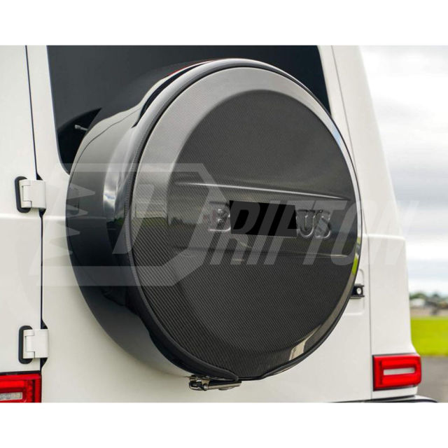Brabx Style Dry Carbon Fiber Whell Spare Tire Cover For Mercedes Benz G-Class W463 2005-2018