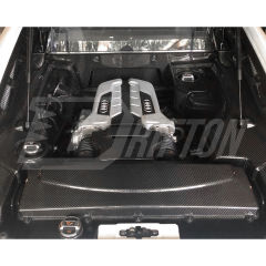Dry Carbon Fiber Replacement Engine Bay Air Box Cover For Audi R8 V8 V10 2007-2015