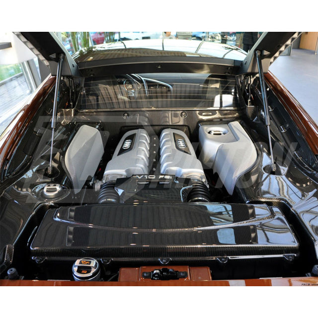 Dry Carbon Fiber Replacement Engine Bay Set For Audi R8 V8 V10 2007-2015