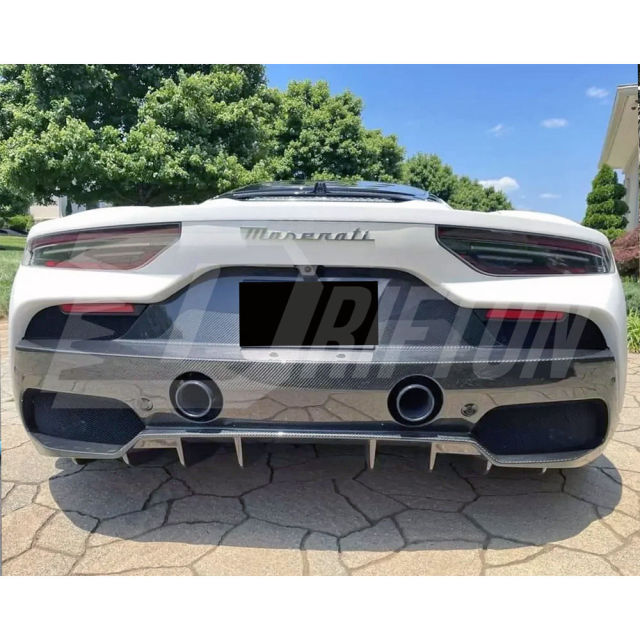 OEM Style Dry Carbon Fiber Rear Diffuser For Maserati MC20