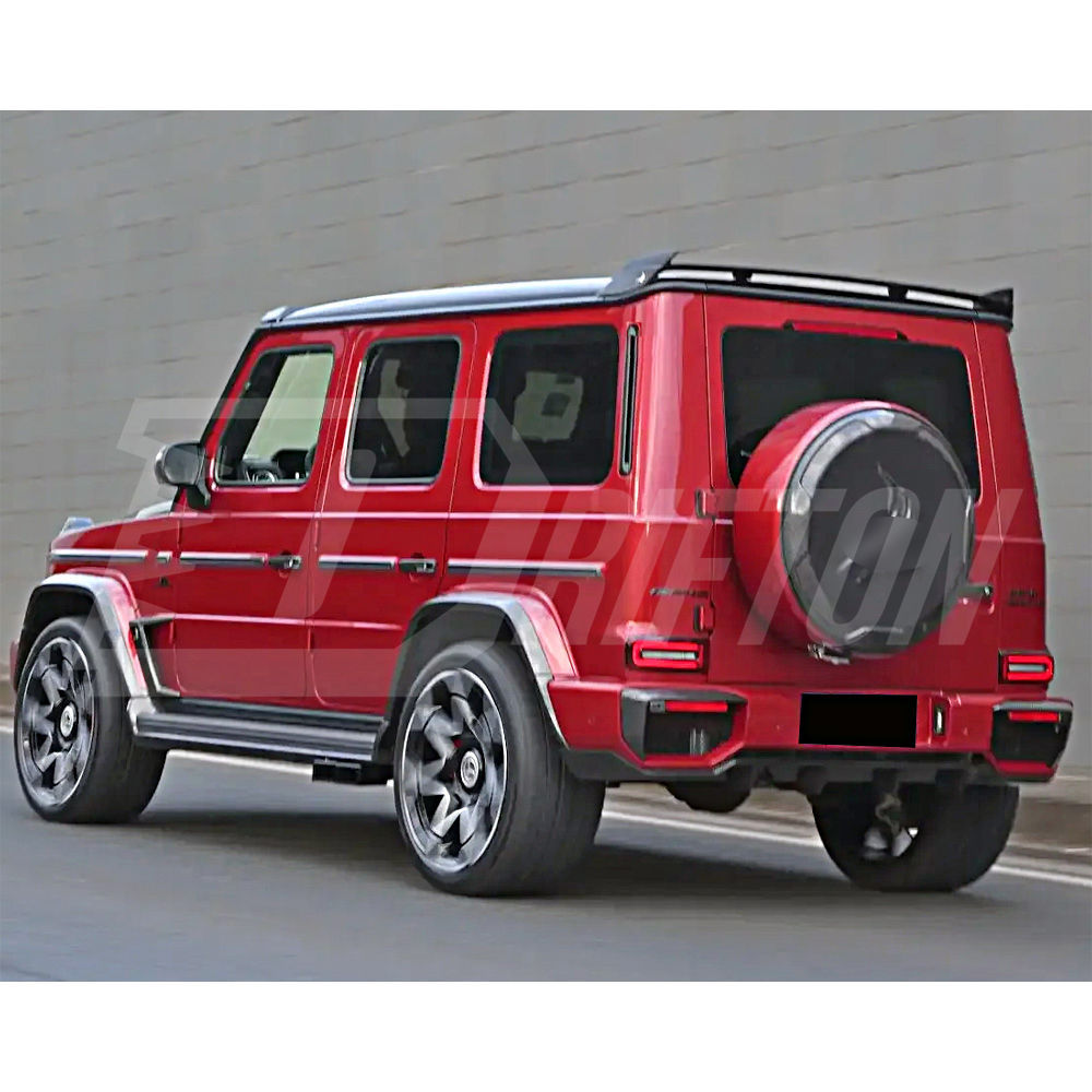 TopCar Style Dry Carbon Fiber Fender Trim Cover For Mercedes Benz G Class W464 AMG G63 2018-2024