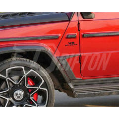 TopCar Style Dry Carbon Fiber Fender Trim Cover For Mercedes Benz G Class W464 AMG G63 2018-2024