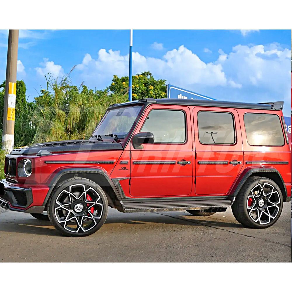 TopCar Style Dry Carbon Fiber Fender Trim Cover For Mercedes Benz G Class W464 AMG G63 2018-2024