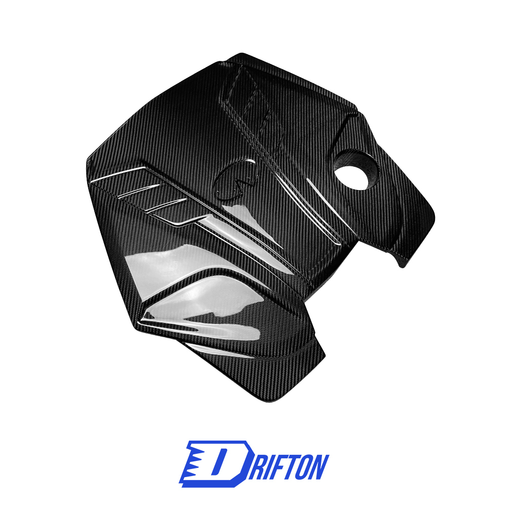Dry Carbon Fiber Engine Cover For Infiniti Q50 3.0T 2013-2024
