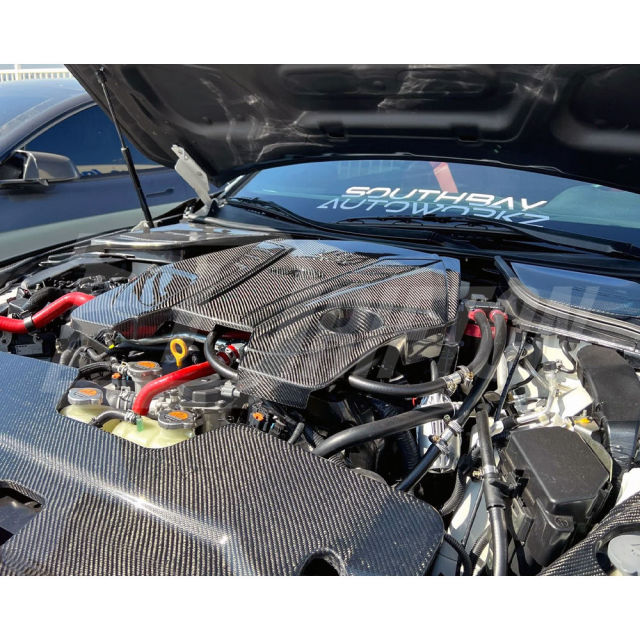 Dry Carbon Fiber Engine Cover For Infiniti Q50 3.0T 2013-2024