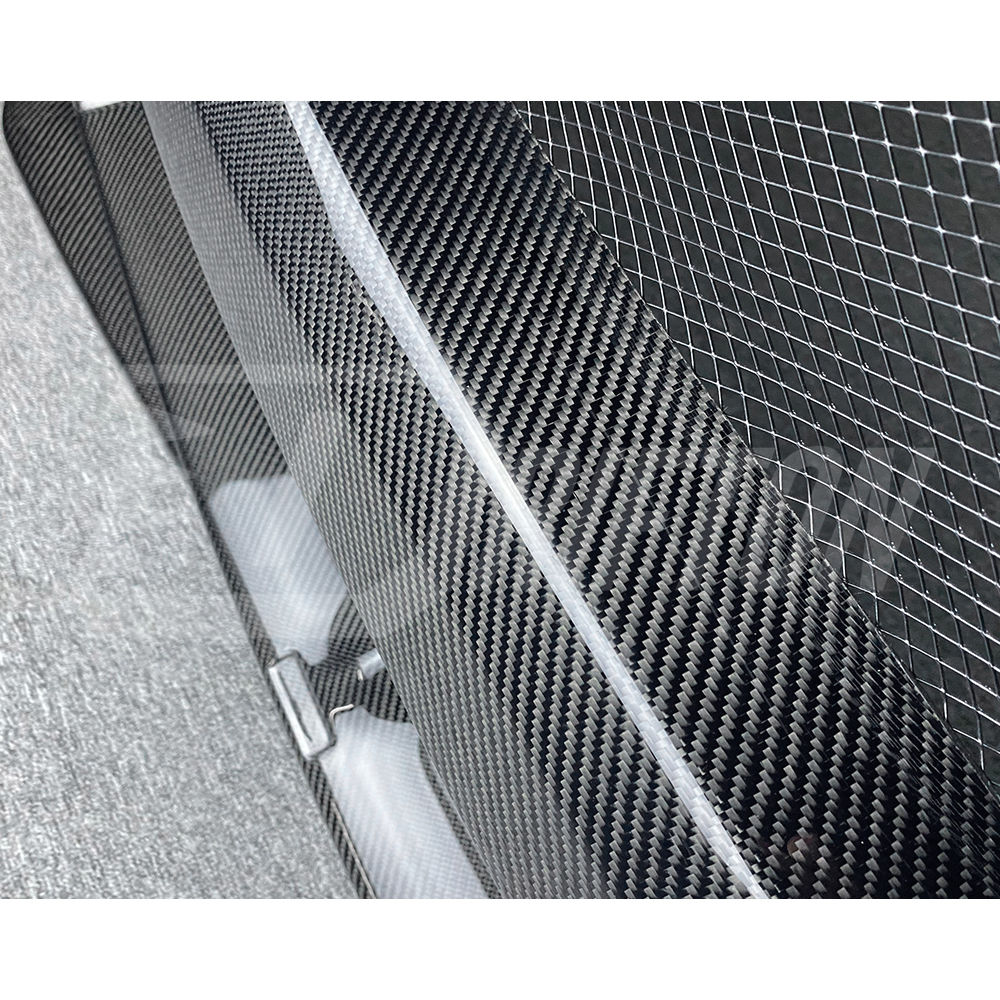 Blitz Style Ver2 Half Carbon Fiber Front Bumper For Infiniti Q50 2013-2024