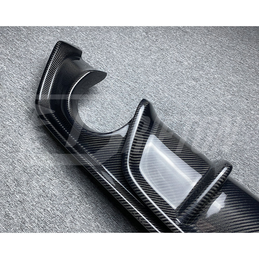 LED Brake Light Style Carbon Fiber Rear Diffuser For INFINITI Q60 2016-2022