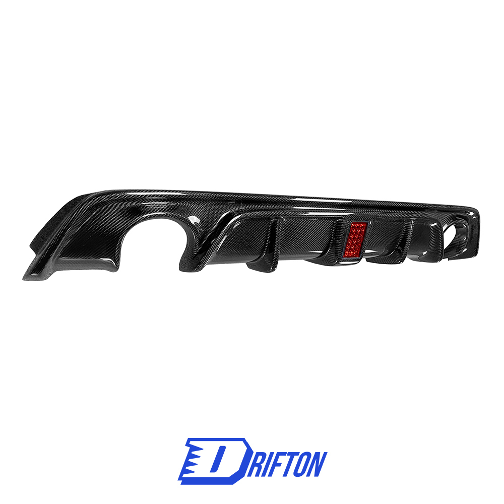 LED Brake Light Style Carbon Fiber Rear Diffuser For INFINITI Q60 2016-2022