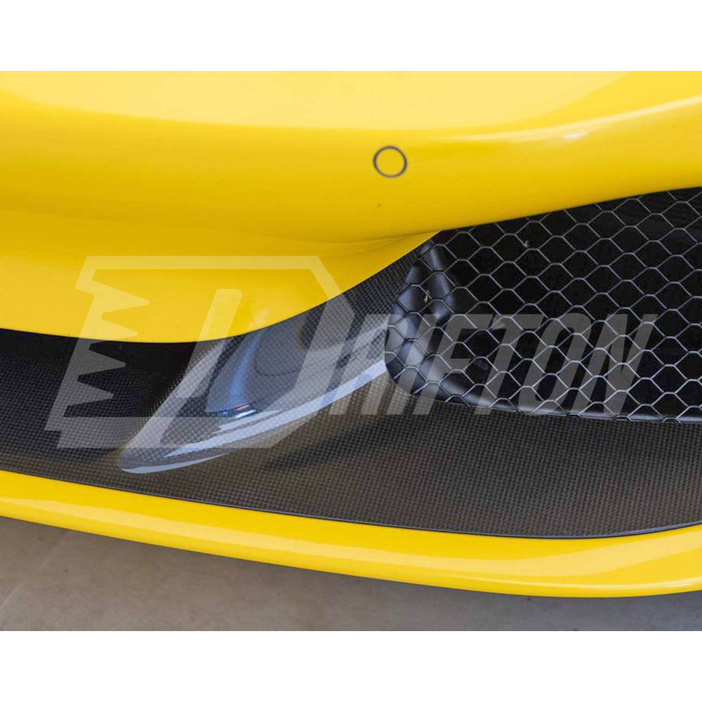 OEM Style Dry Carbon Fiber Front Bumper Center Trim For Ferrari F8 Tributo Spider 2019-2022 (1)