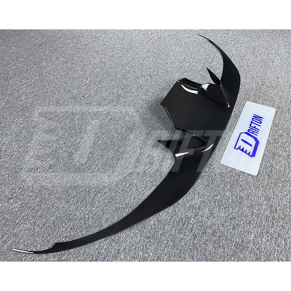 OEM Style Dry Carbon Fiber Front Bumper Center Trim For Ferrari F8 Tributo Spider 2019-2022 (1)