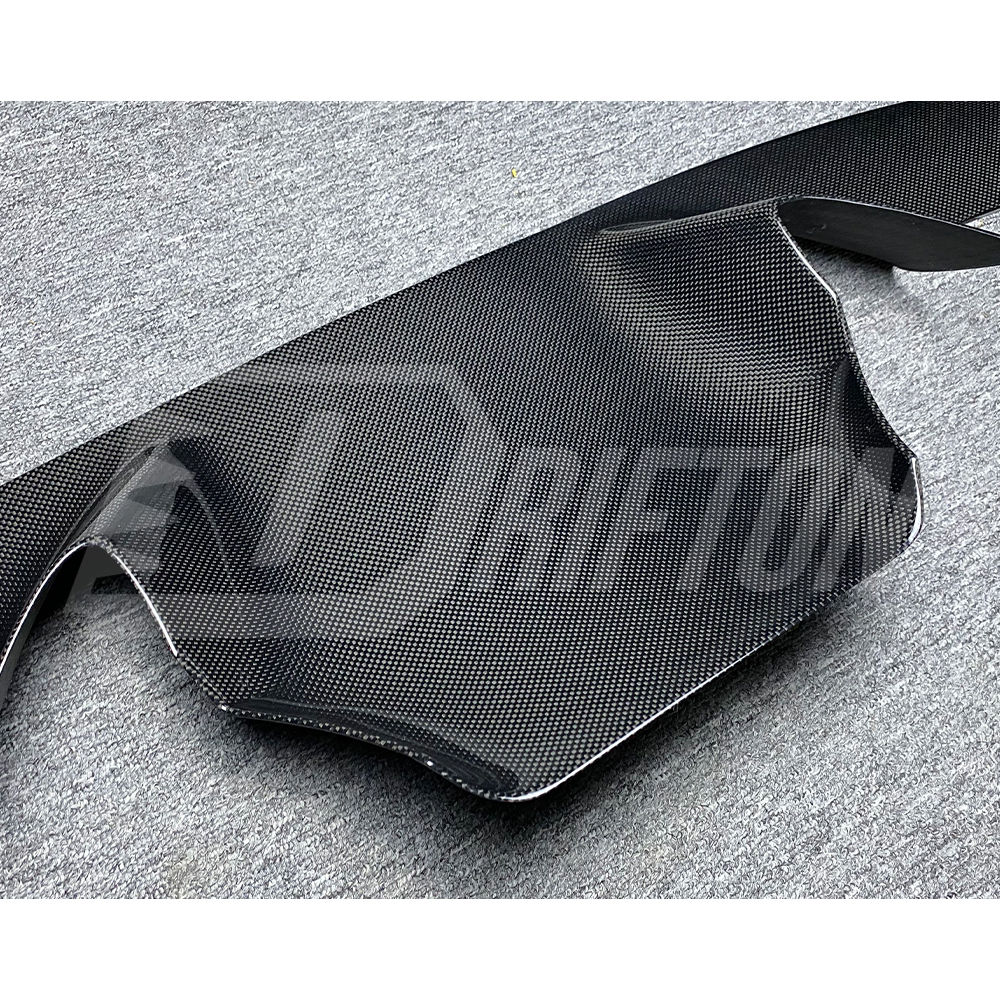OEM Style Dry Carbon Fiber Front Bumper Center Trim For Ferrari F8 Tributo Spider 2019-2022 (1)