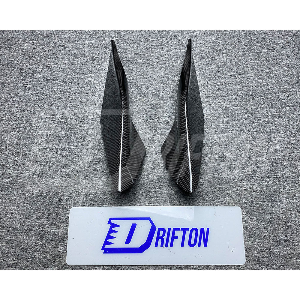 OEM Style Dry Carbon Fiber Rear Air Inlet Vent Trims For Ferrari F8 Tributo Spider 2019-2022