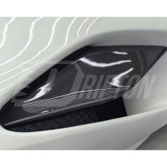OEM Style Dry Carbon Fiber Rear Air Inlet Vent Trims For Ferrari F8 Tributo Spider 2019-2022