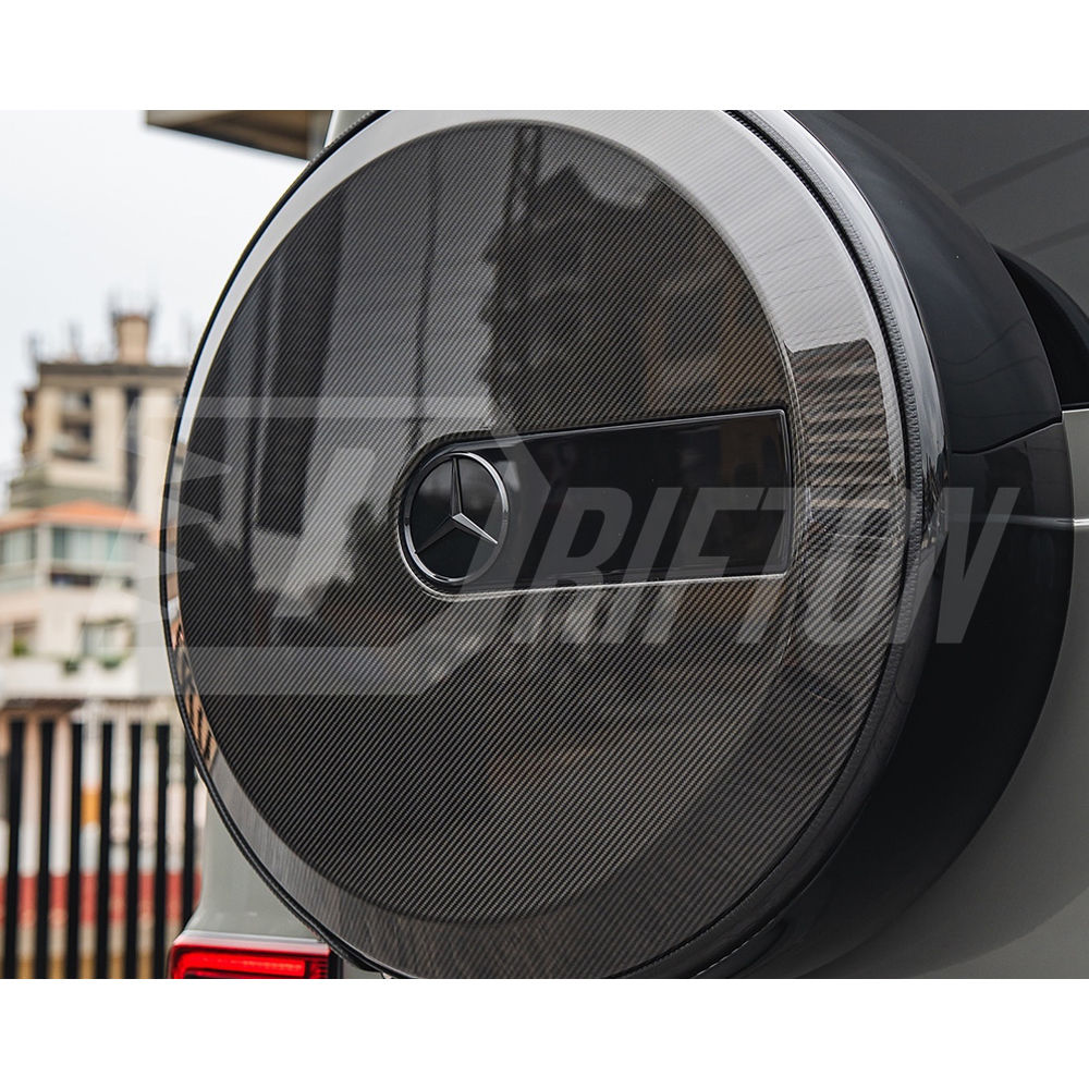OEM Style Dry Carbon Fiber Wheel Spare Tire Cover For Mercedes Benz G Class W464 G500 AMG G63 2018-2024