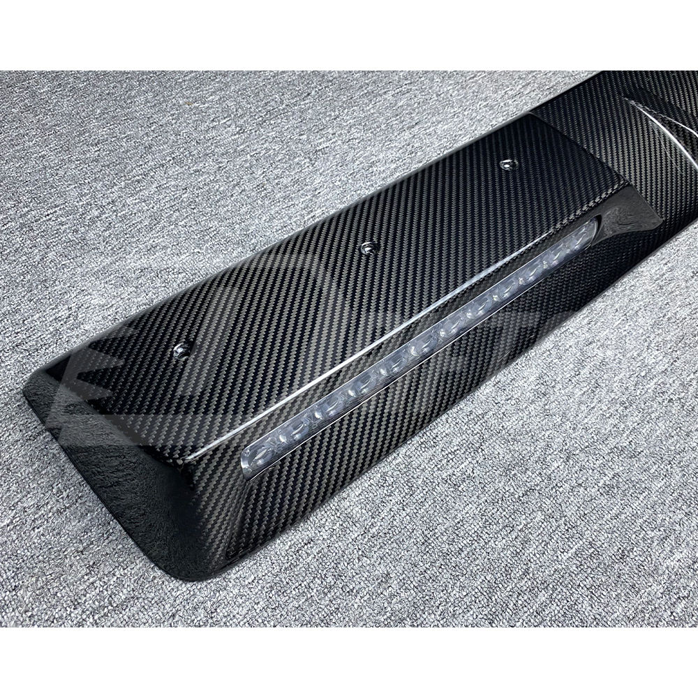 Paktechz Style Dry Carbon Fiber LED Lighting Front Roof Spoiler For Mercedes Benz G Class W464 G350 G500 AMG G63 2018-2024