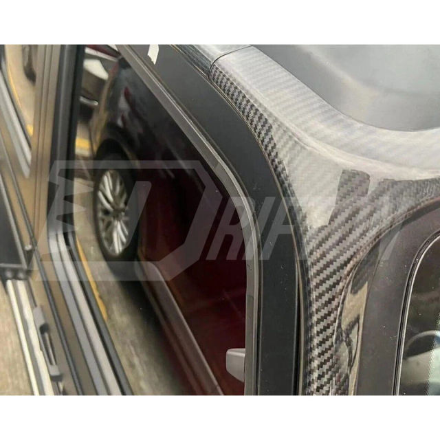 Dry Carbon Fiber A Pillar Roof Strip Trim For Mercedes Benz G Class W464 AMG G63 G500 2018-2024