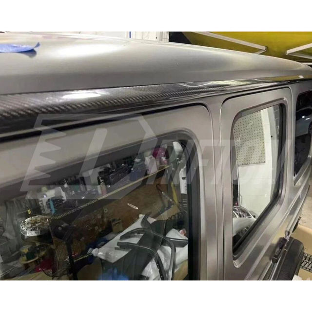 Dry Carbon Fiber A Pillar Roof Strip Trim For Mercedes Benz G Class W464 AMG G63 G500 2018-2024