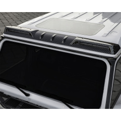 Paktechz Style Dry Carbon Fiber LED Lighting Front Roof Spoiler For Mercedes Benz G Class W464 G350 G500 AMG G63 2018-2024