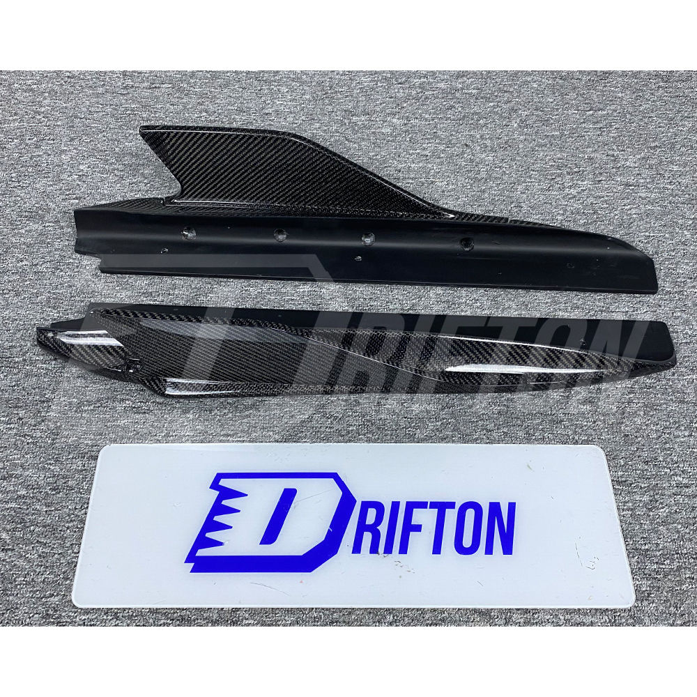 Carbon Fiber Side Skirt Splitter Fins For Audi R8 V10 2016-2019