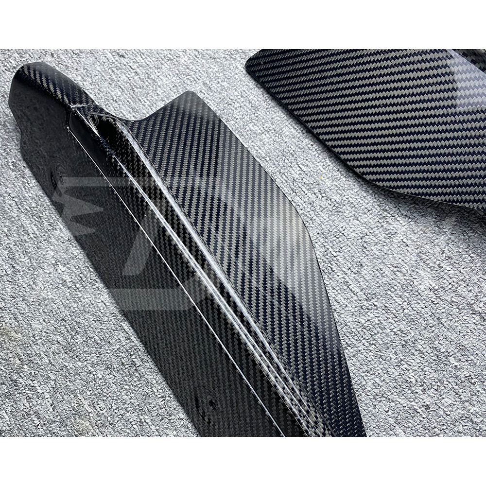 Carbon Fiber Side Skirt Splitter Fins For Audi R8 V10 2016-2019
