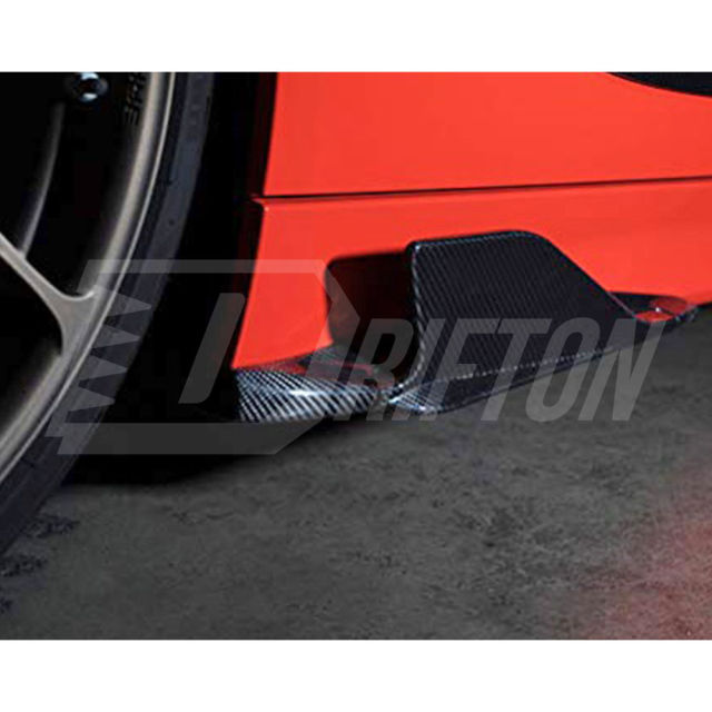 Carbon Fiber Side Skirt Splitter Fins For Audi R8 V10 2016-2019
