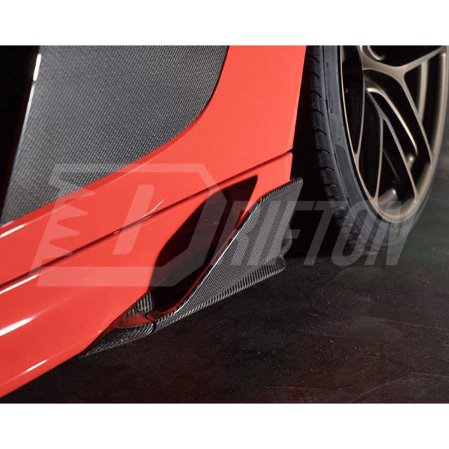Carbon Fiber Side Skirt Splitter Fins For Audi R8 V10 2016-2019