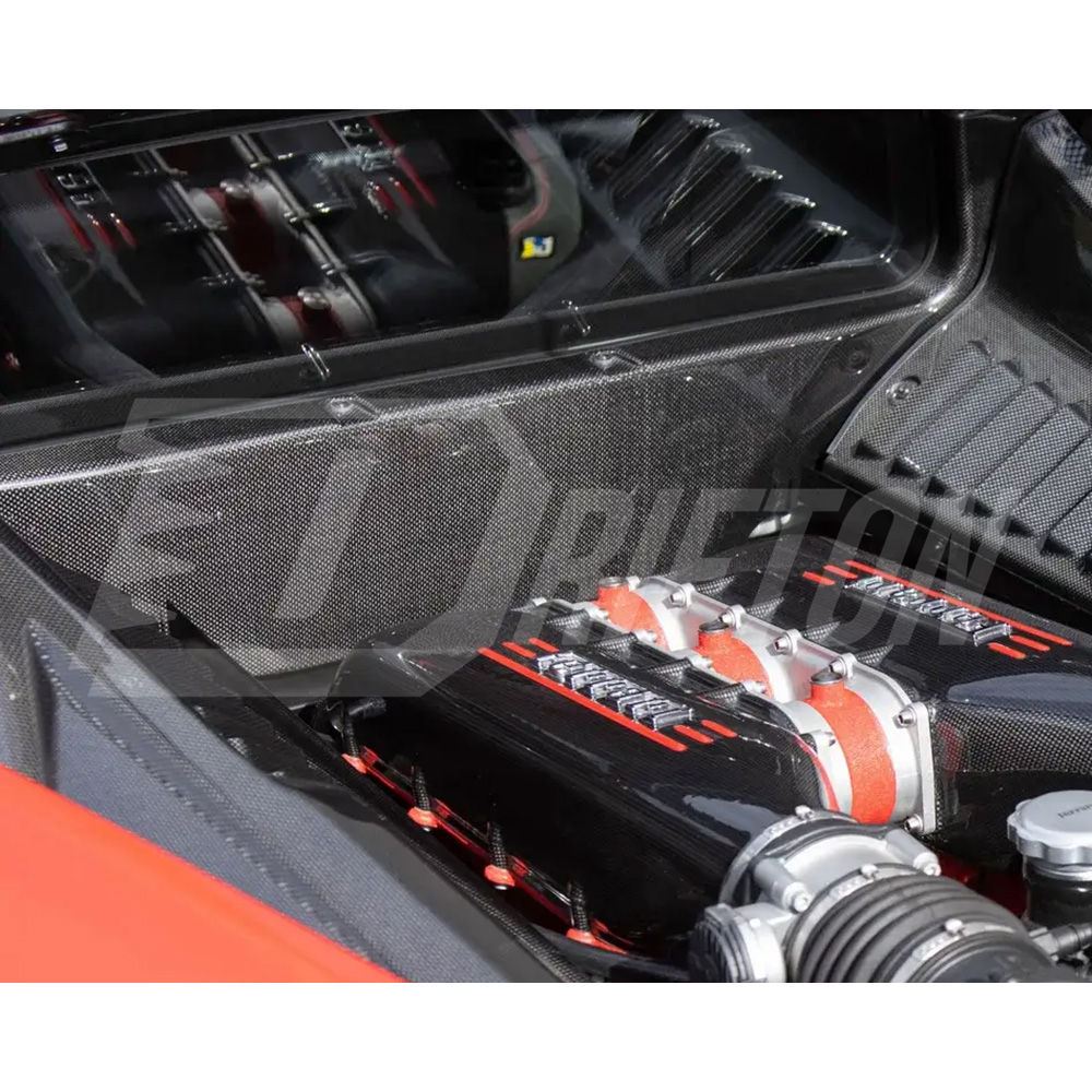 Dry Carbon Fiber Engine Bay Firewall Panel For Ferrari 458 Italia 2009-2015