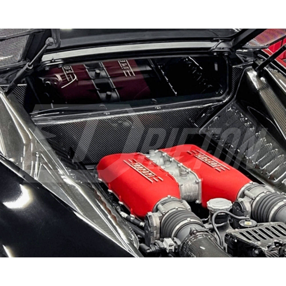Dry Carbon Fiber Engine Bay Firewall Panel For Ferrari 458 Italia 2009-2015