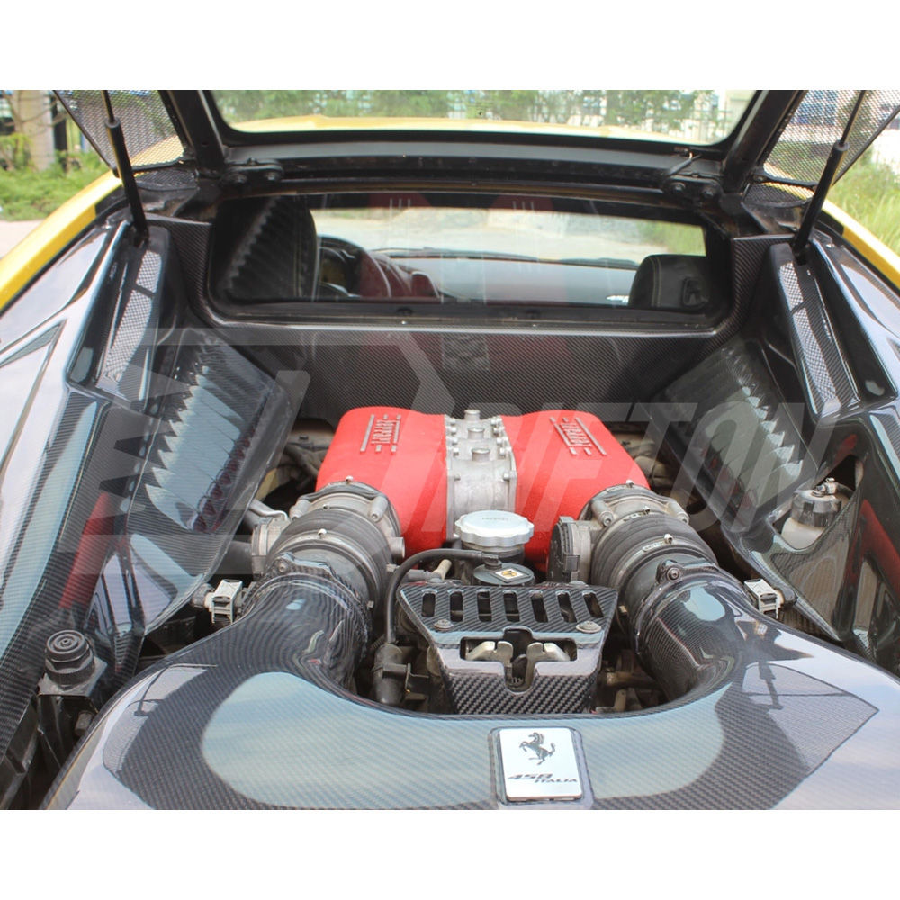 Dry Carbon Fiber Engine Bay Firewall Panel For Ferrari 458 Italia 2009-2015